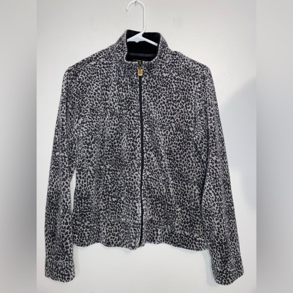 Oleg Cassini Sport Black and Gray Teddy track‎ Jacket